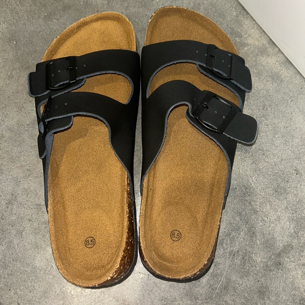 Black sandals 8.5 never worn
